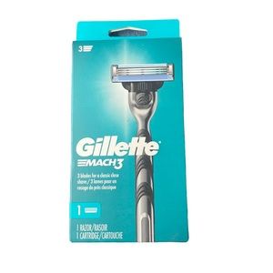 Gillette Mach3 3-Blade Razor + 1 Razor Blade Refill
